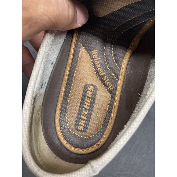 Skechers Relax Step Driving Moccasins Loafers Shoes Mens 8.5 Off White SN-61152 - Picture 13 of 16